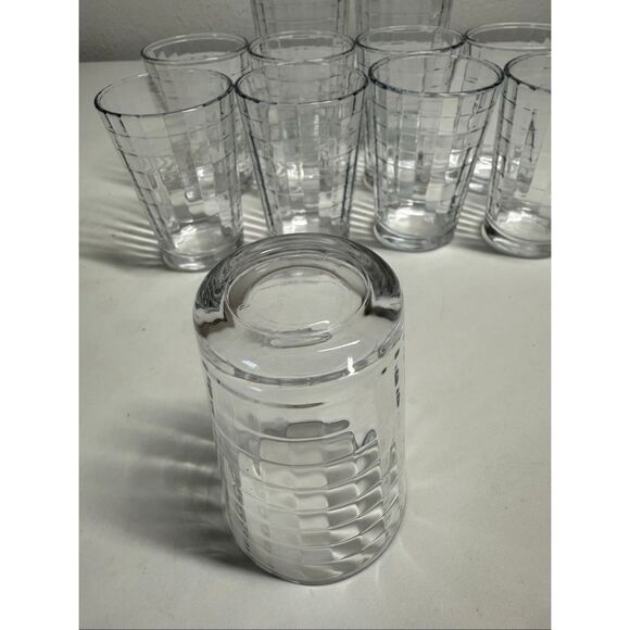 Pasabahce Set of 11 Block Optic Window Glasses Tumbler 9-4 Oz 2-8 Oz - Picture 4 of 11